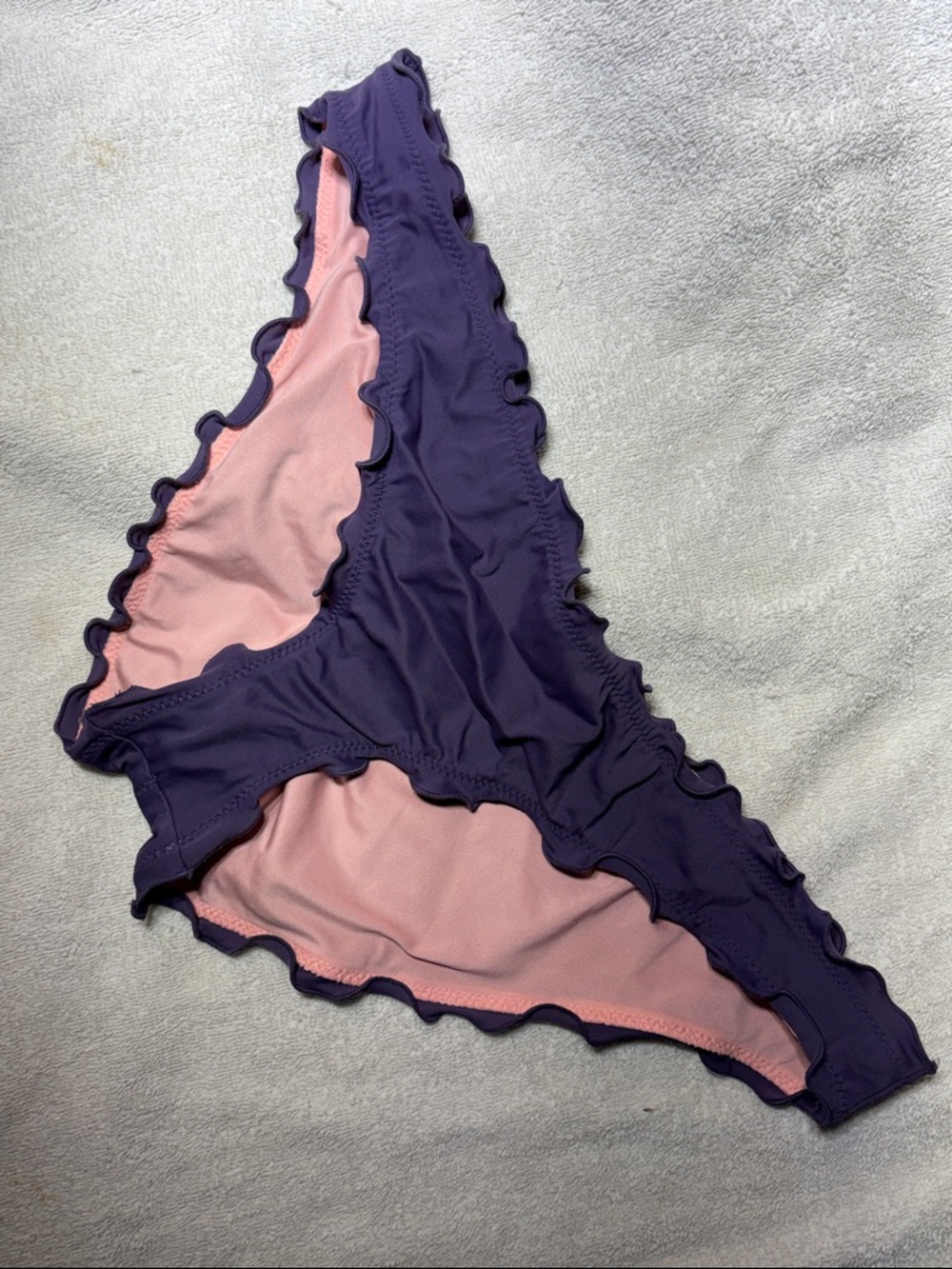 Victoria's Secret Purple The Ruffle Cheeky Bikini bottoms